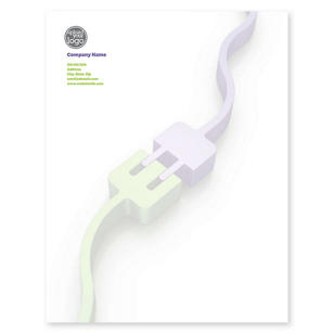 All Charged Up Letterhead 8-1/2x11 - Kiwi Green