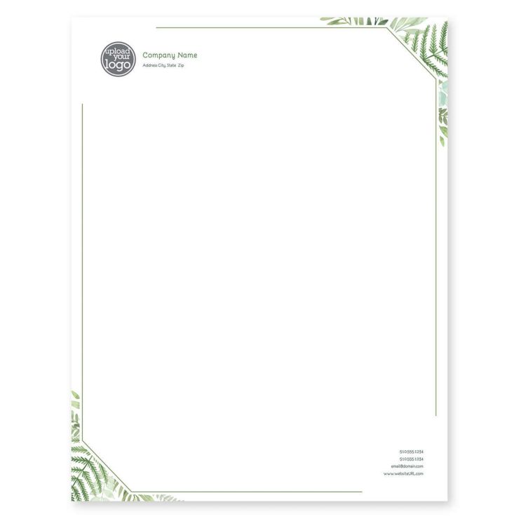 Fern Spray Letterhead 8-1/2x11
