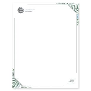 Fern Spray Letterhead 8-1/2x11 - Blue, Sky