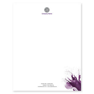 Color Statement Letterhead 8-1/2x11 - Eggplant