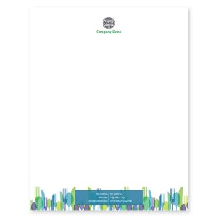 Flatware Fun Letterhead 8-1/2x11 - Blue, Sky