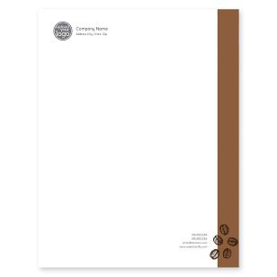 Coffee Beans Letterhead 8-1/2x11 - Brown