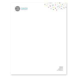 Sweet Sprinkles Letterhead 8-1/2x11 - Blue