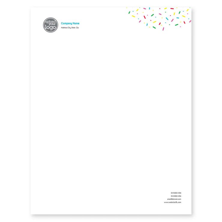 Sweet Sprinkles Letterhead 8-1/2x11 - Blue