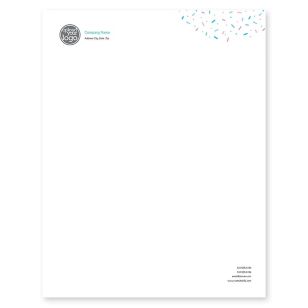 Sweet Sprinkles Letterhead 8-1/2x11 - Blue, Sky