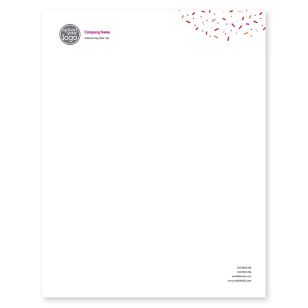 Sweet Sprinkles Letterhead 8-1/2x11 - Hibiscus