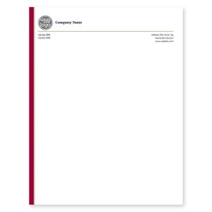 The Sidebar Letterhead 8-1/2x11 - Paprika Red