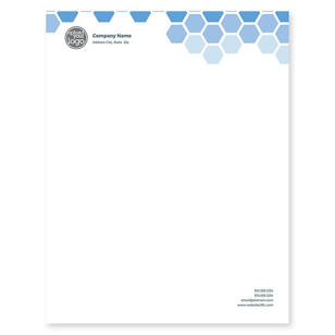 Honeycomb Pattern Letterhead 8-1/2x11 - Sky Blue