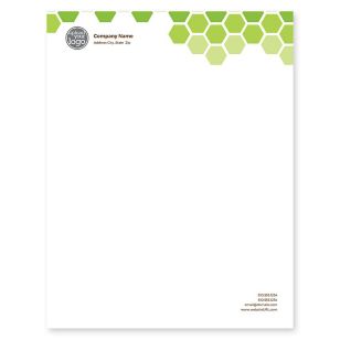 Honeycomb Pattern Letterhead 8-1/2x11 - Kiwi Green