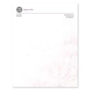 Peony Bouquet Letterhead 8-1/2x11 - Hibiscus