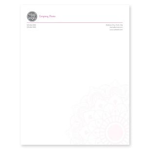 Lace Filigree Letterhead 8-1/2x11 - Hibiscus