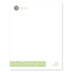 Decorative Scroll Letterhead 8-1/2x11 - Kiwi Green