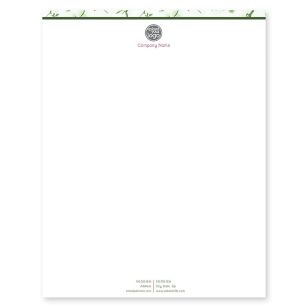 Nature's Glory Letterhead 8-1/2x11 - De York Green