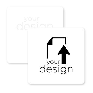 Your Design Coaster 3-1/2" Round Corner Square - White