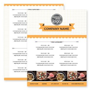 Mom and Pops Menu 8-1/2"x11" Rectangle Vertical - Orange Peel