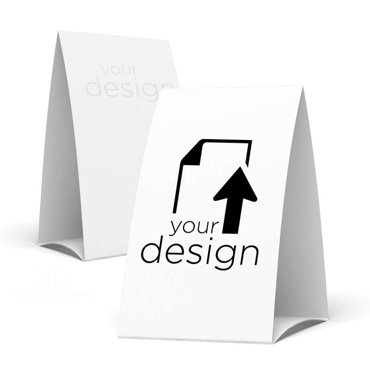 Your Design Table Tent 4"x6" Rectangle Vertical - White