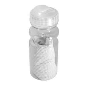 Cooling Towel in Water Bottle - White