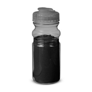 Cooling Towel in Water Bottle - Black