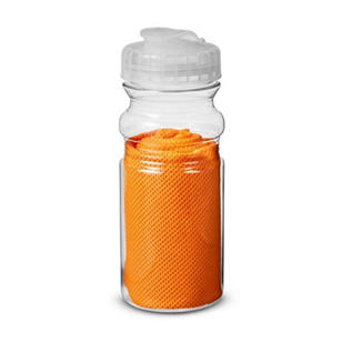 Cooling Towel in Water Bottle - Orange