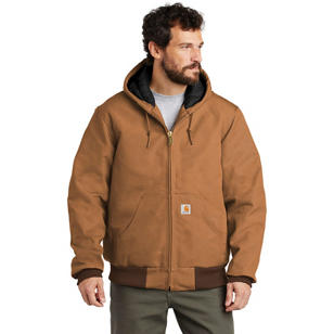 Carhartt Quilted Flannel Lined Duck Active Jacket - Brown