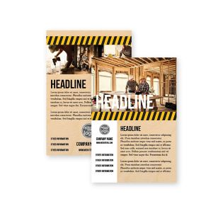 Safety Stripes Premium Flyer 4"x6" Vertical - Wheat