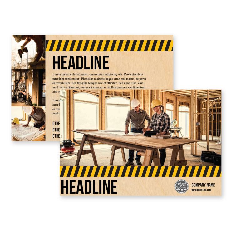 Safety Stripes Premium Flyer 5-1/2"x8-1/2" Horizontal - Wheat