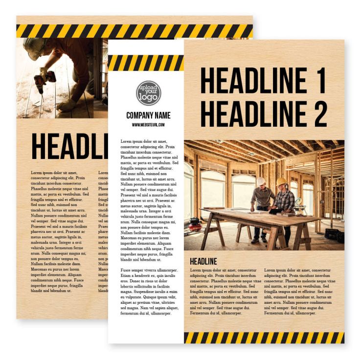 Safety Stripes Premium Flyer 8-1/2"x11" Vertical - Wheat