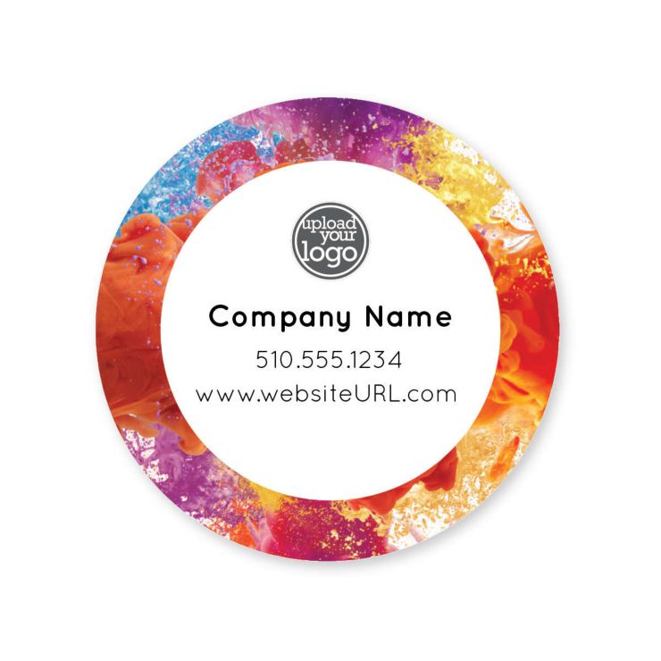 Color Blast Roll Sticker 2"x2" Circle - Strawberry