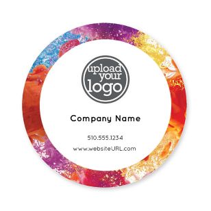 Color Blast Roll Sticker 3"x3" Circle - Strawberry