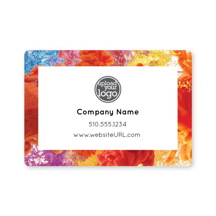 Color Blast Roll Sticker 2"x3" Rectangle (Round Corners) Horizontal - Strawberry