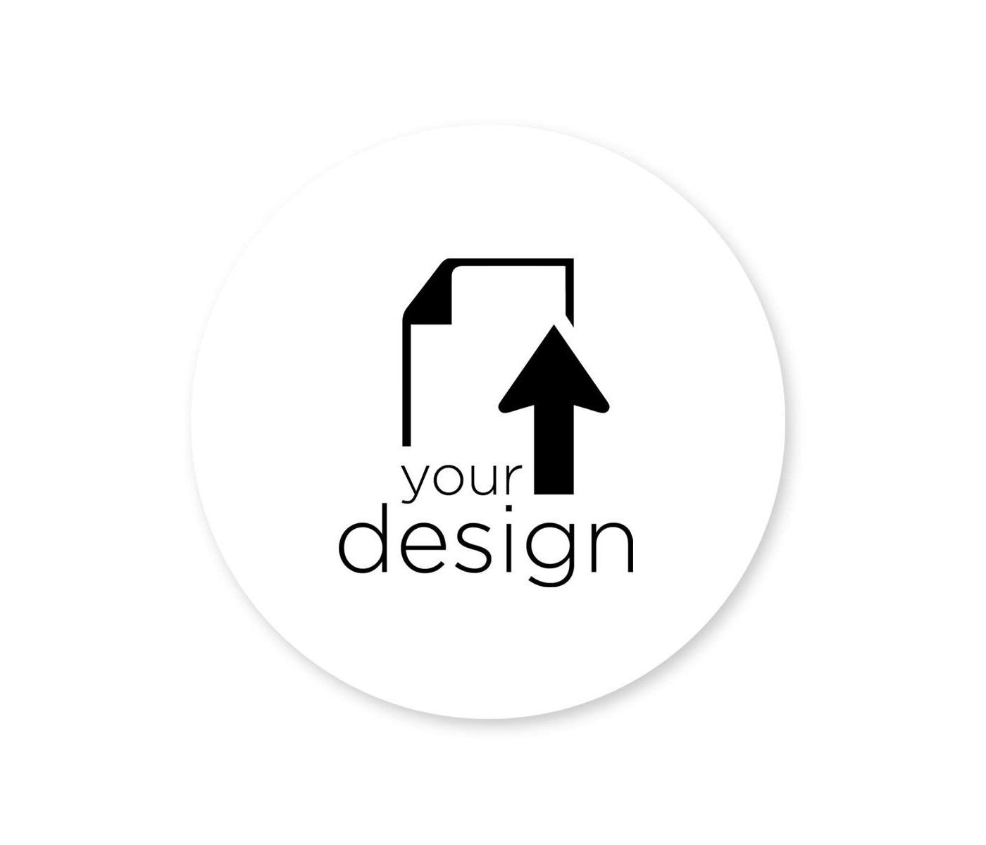 Your Design Roll Sticker 2"x2" Circle - White