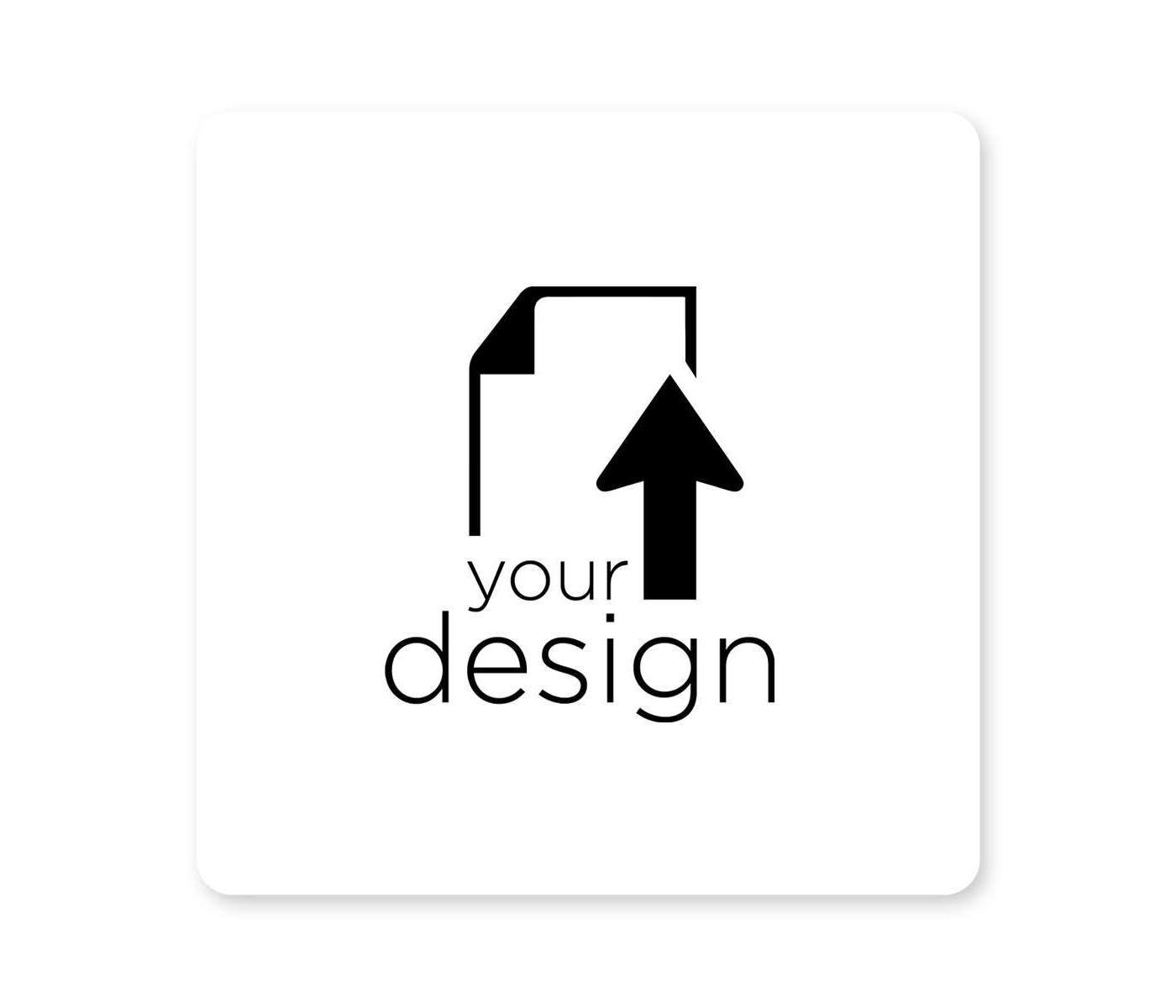 Your Design Roll Sticker 3"x3" Square (Round Corners) - White