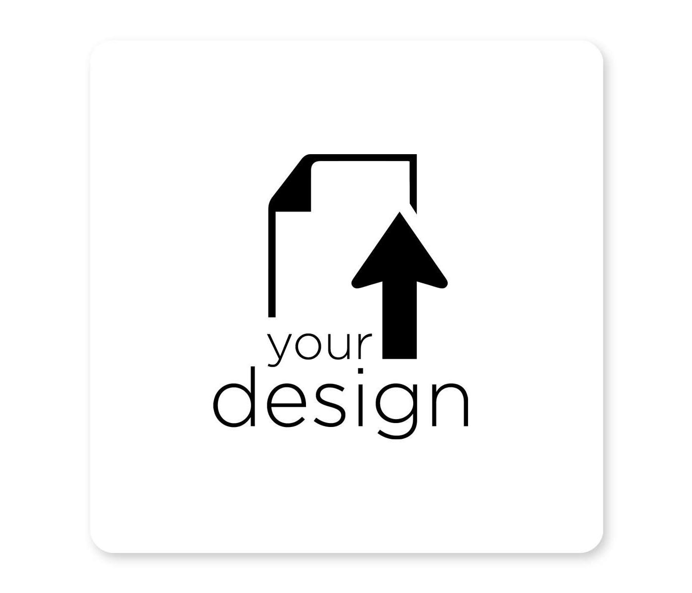 Your Design Roll Sticker 4"x4" Square (Round Corners) - White