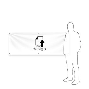 Your Design Vinyl Banner 2'x6' Rectangle Horizontal - White