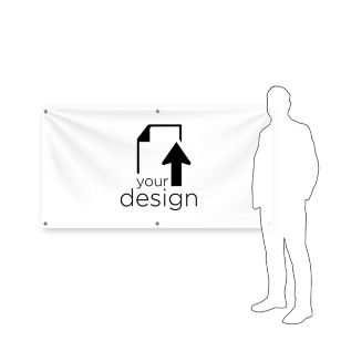 Your Design Vinyl Banner 3'x6' Rectangle Horizontal - White