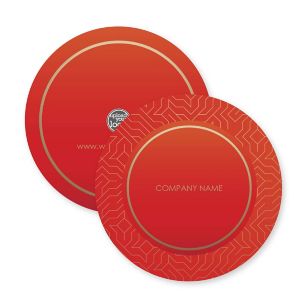 Uptown Liege Coaster 3-5/8" Circle - Red