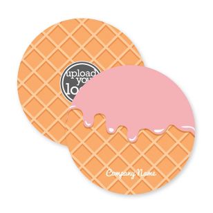 Delirious Coaster 3-5/8" Circle - Apricot