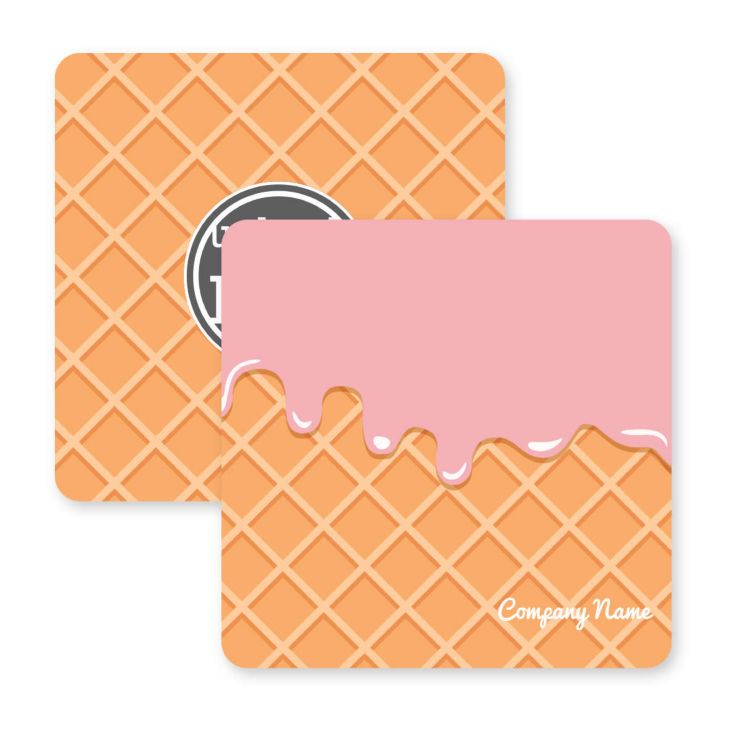Delirious Coaster 3-1/2" Round Corner Square - Apricot