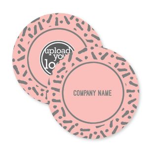 Ink Brush Coaster 3-5/8" Circle - Apricot