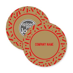 Ink Brush Coaster 3-5/8" Circle - Ginger
