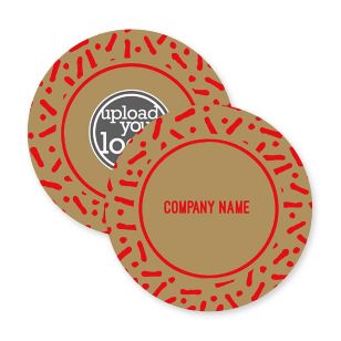 Ink Brush Coaster 3-5/8" Circle - Ginger