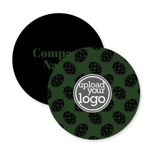 Hops Coaster 3-5/8" Circle - Black