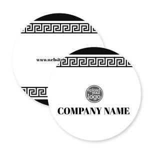 Keys to the Diner Coaster 3-5/8" Circle - Black