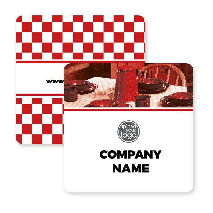 Americana Enamelware Coaster 3-1/2" Round Corner Square