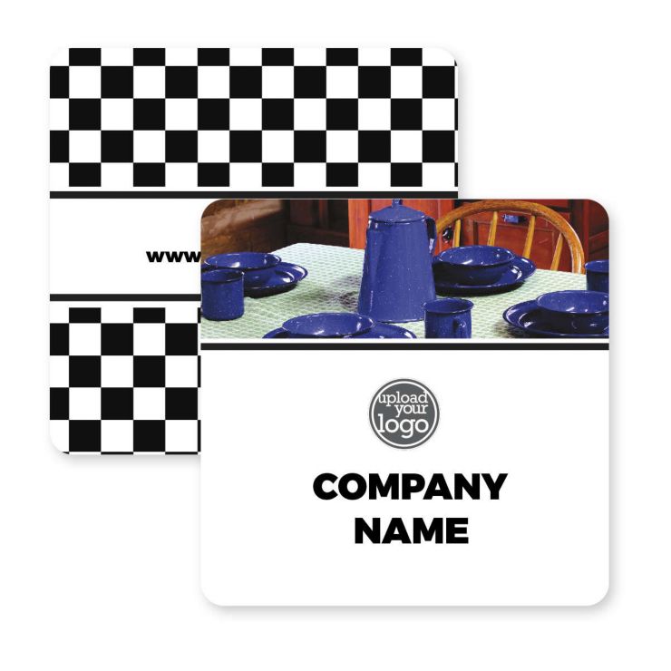 Americana Enamelware Coaster 3-1/2" Round Corner Square