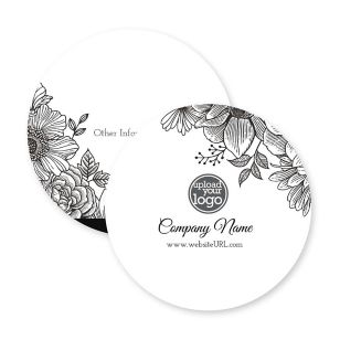 Garden Cafe Coaster 3-5/8" Circle - Black