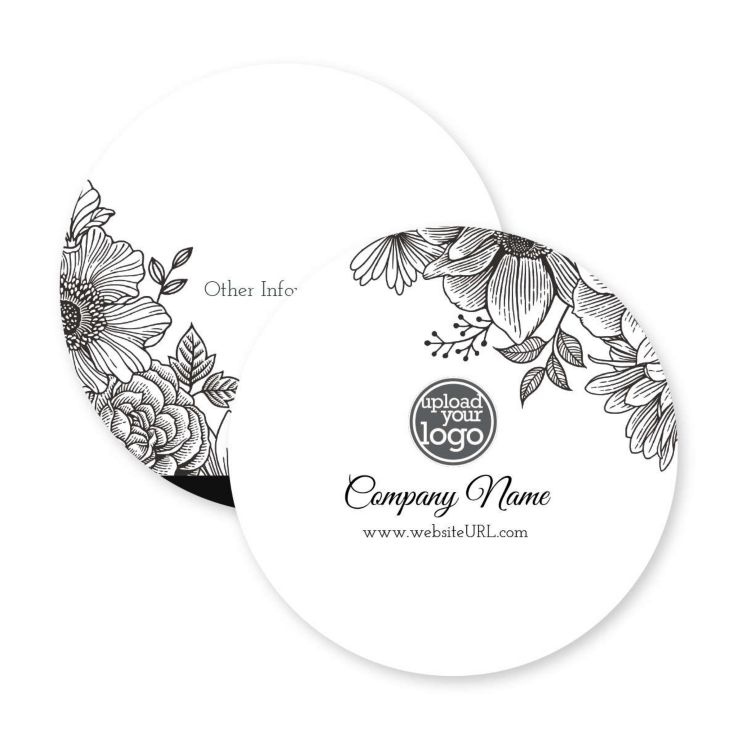 Garden Cafe Coaster 3-5/8" Circle - Black