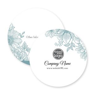 Garden Cafe Coaster 3-5/8" Circle - Tropical Teal