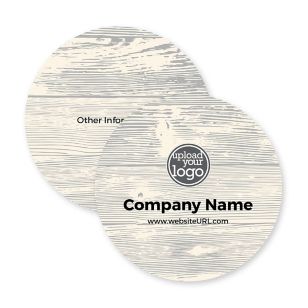 Rustic Pane Coaster 3-5/8" Circle - Wheat