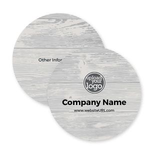 Rustic Pane Coaster 3-5/8" Circle - Gray